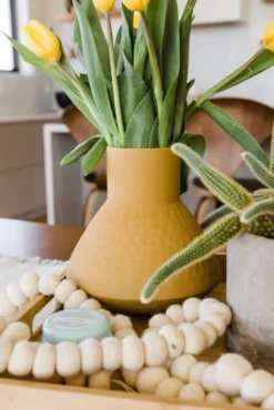 Bloomingville Fontanne Textured Metal Vase