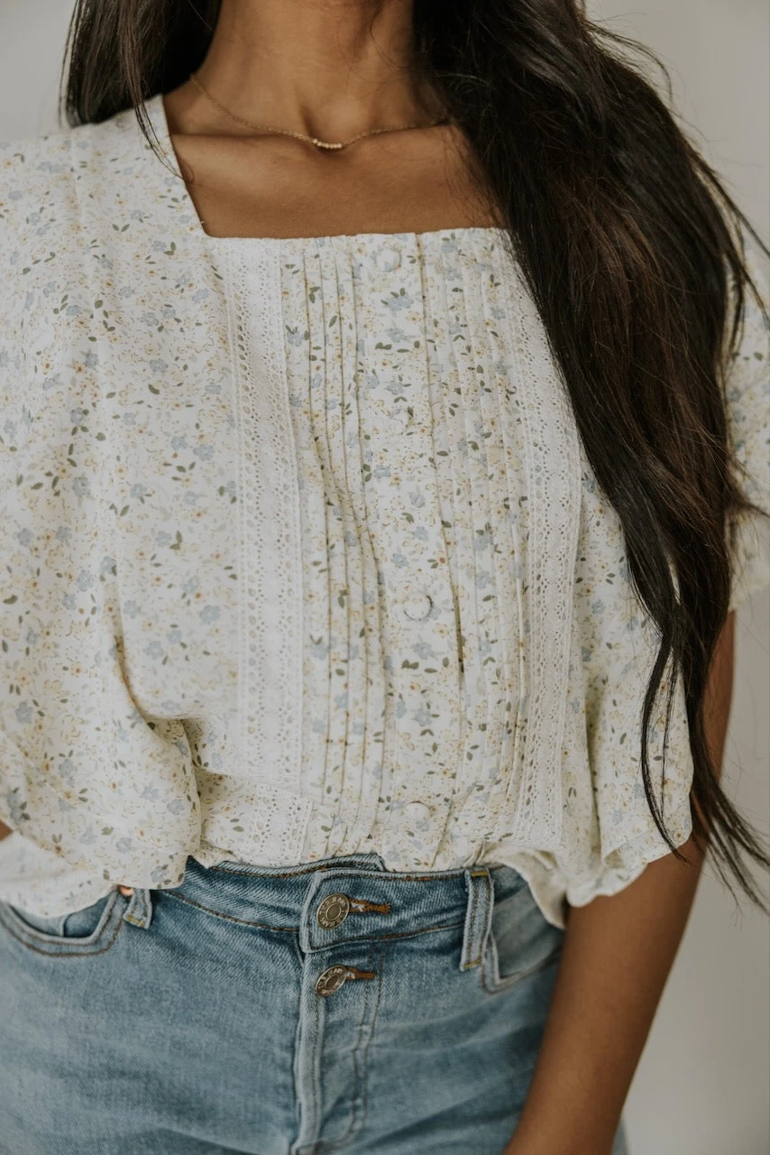 SALT Liliane Lace Trim Detail Blouse - Image 4