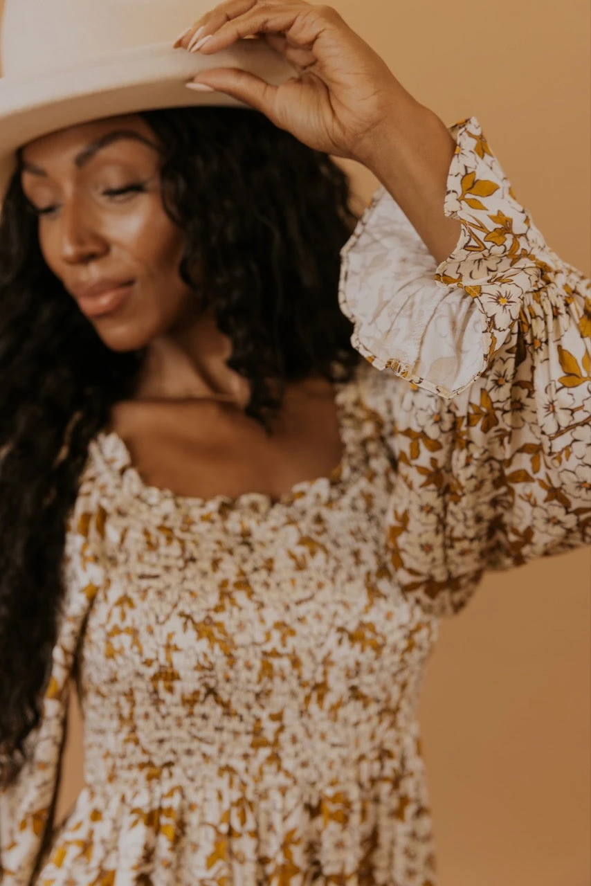 SALT Caledonia Smocked Floral Dress - Image 9