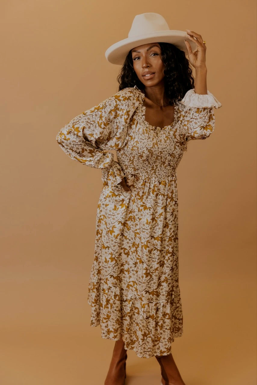 SALT Caledonia Smocked Floral Dress - Image 10