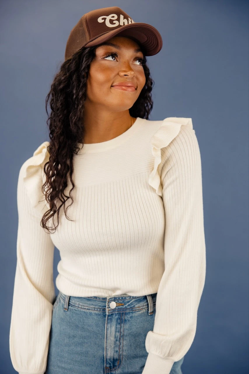 Meant To Be Ruffle Sweater