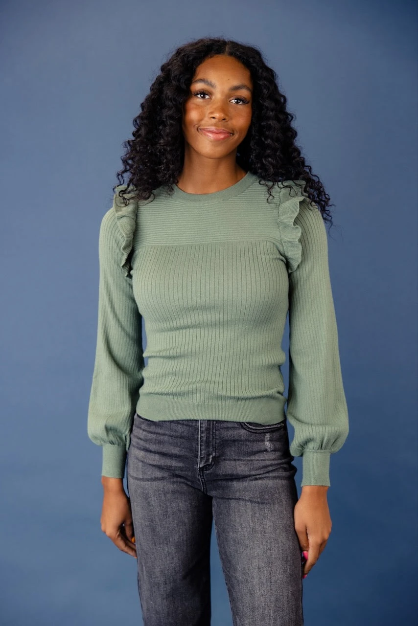 Meant To Be Ruffle Sweater - Image 9