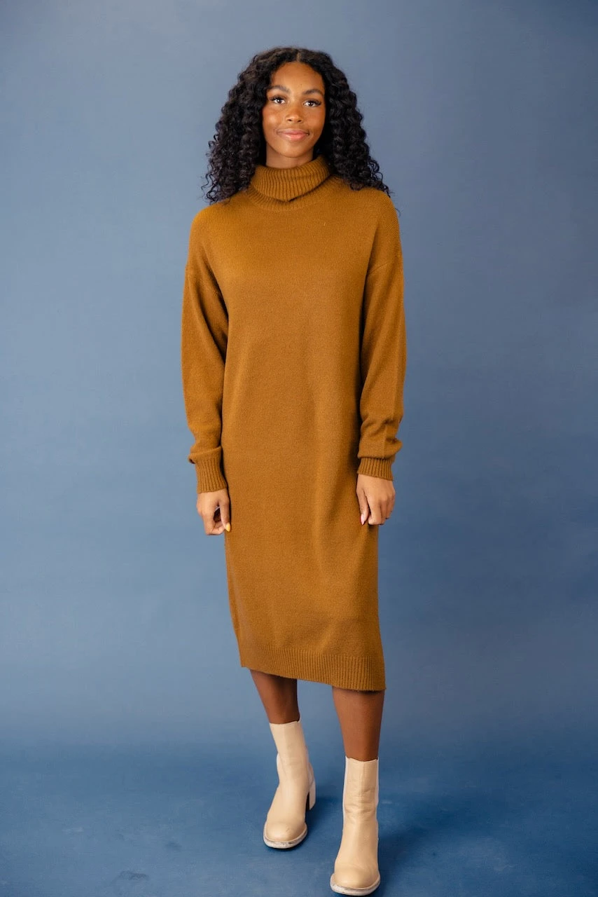 Just A Girl Turtleneck Sweater Dress - Image 4
