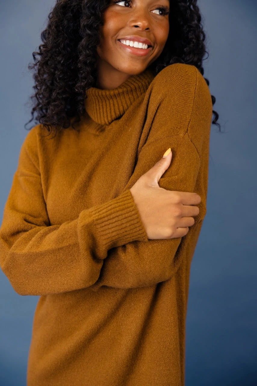 Just A Girl Turtleneck Sweater Dress - Image 7