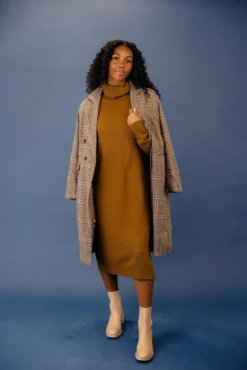 Just A Girl Turtleneck Sweater Dress