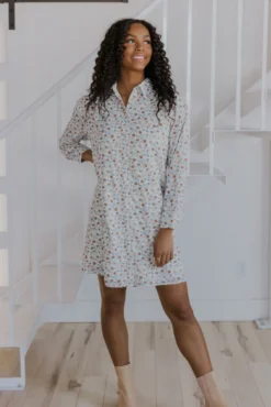 All Kinds Of Magic Floral Shirt Dress