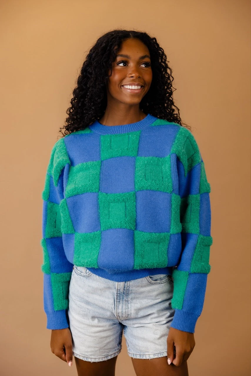 Daydreams Check Sweater - Image 3