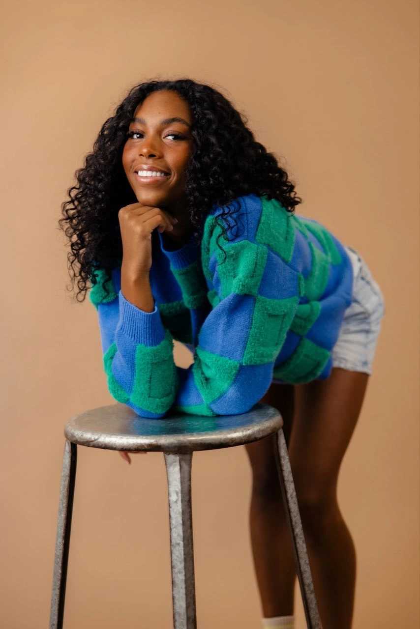 Daydreams Check Sweater - Image 7