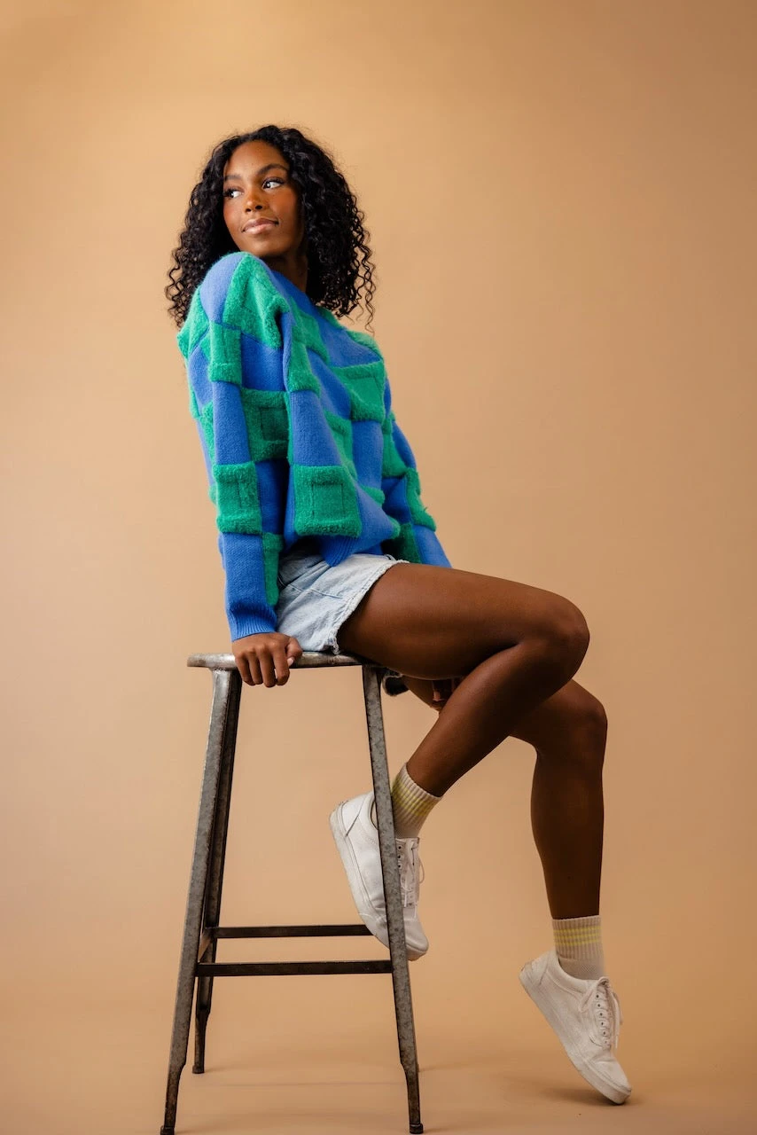 Daydreams Check Sweater - Image 6