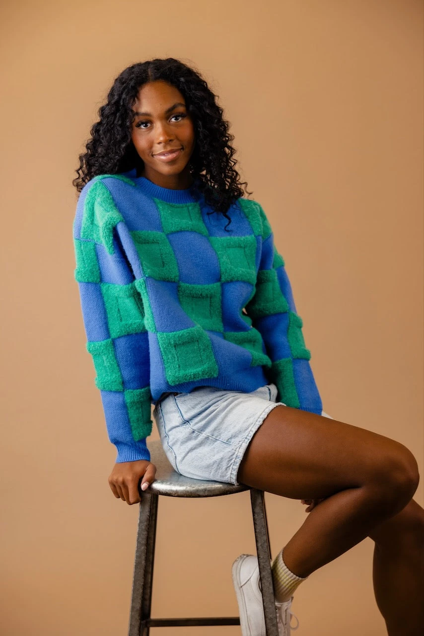 Daydreams Check Sweater - Image 2