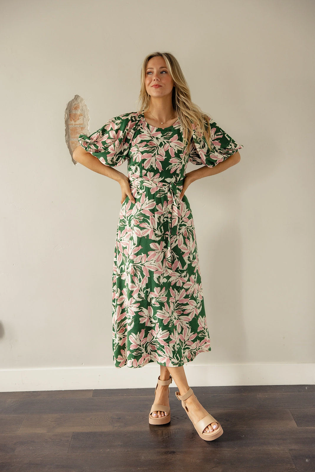 Darby Floral Puff Sleeve Midi - Image 5