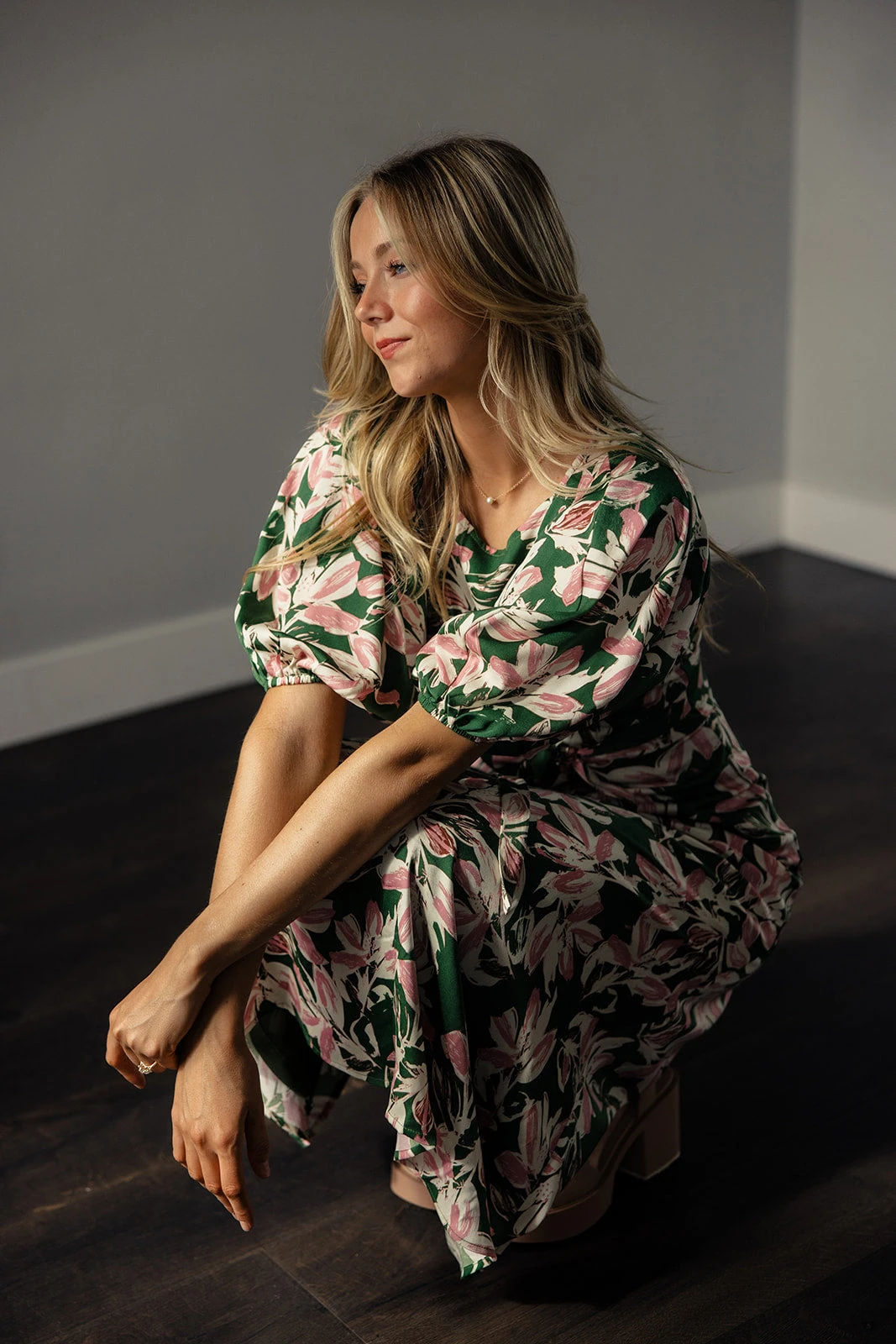 Darby Floral Puff Sleeve Midi - Image 2