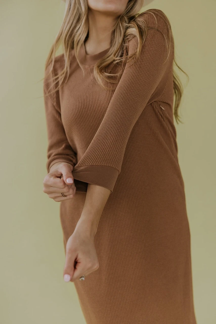 Wynonna Waffle Knit MOM Dress - Image 6