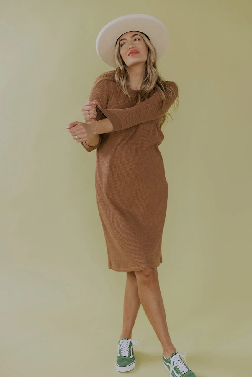 Wynonna Waffle Knit MOM Dress - Image 7