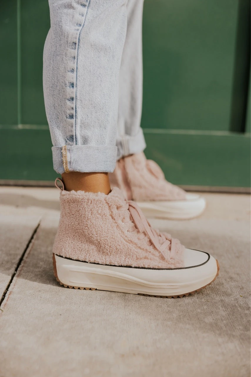 Aubrey Sherpa High Top Platform Sneakers - Image 2