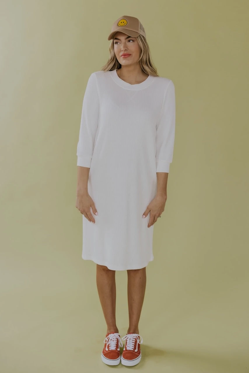 Wynonna Waffle Knit MOM Dress - Image 9