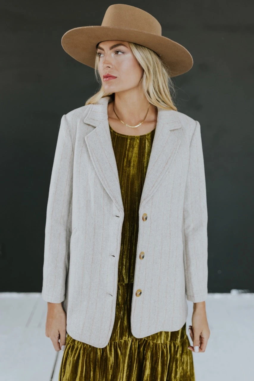 SALT Roxboro Pinstripe Classic Blazer - Image 4