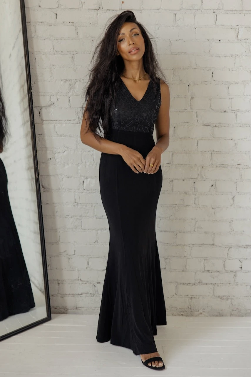 SALT Gala Timeless Sequin Detail Dress - Image 3