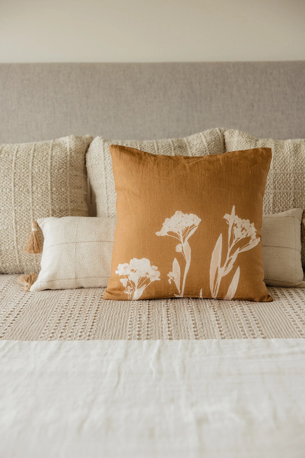 Robin Printed Floral Pillow - Image 2
