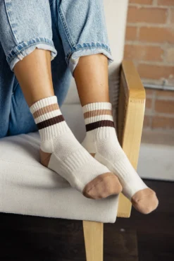 Toasted Marshmallow Stripe Socks