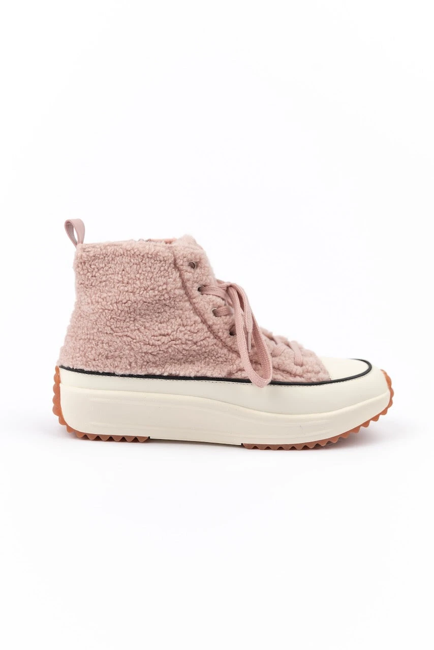 Aubrey Sherpa High Top Platform Sneakers - Image 8