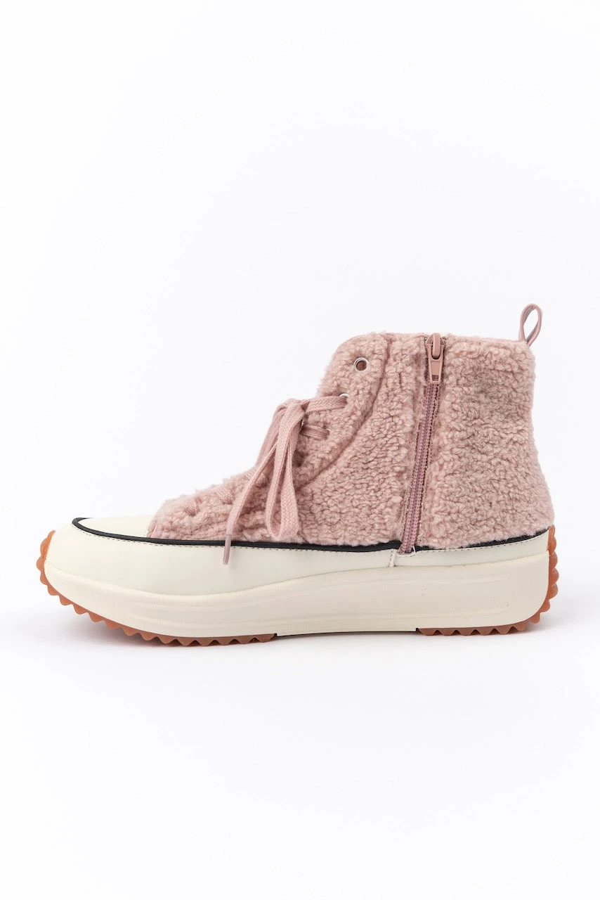 Aubrey Sherpa High Top Platform Sneakers - Image 9