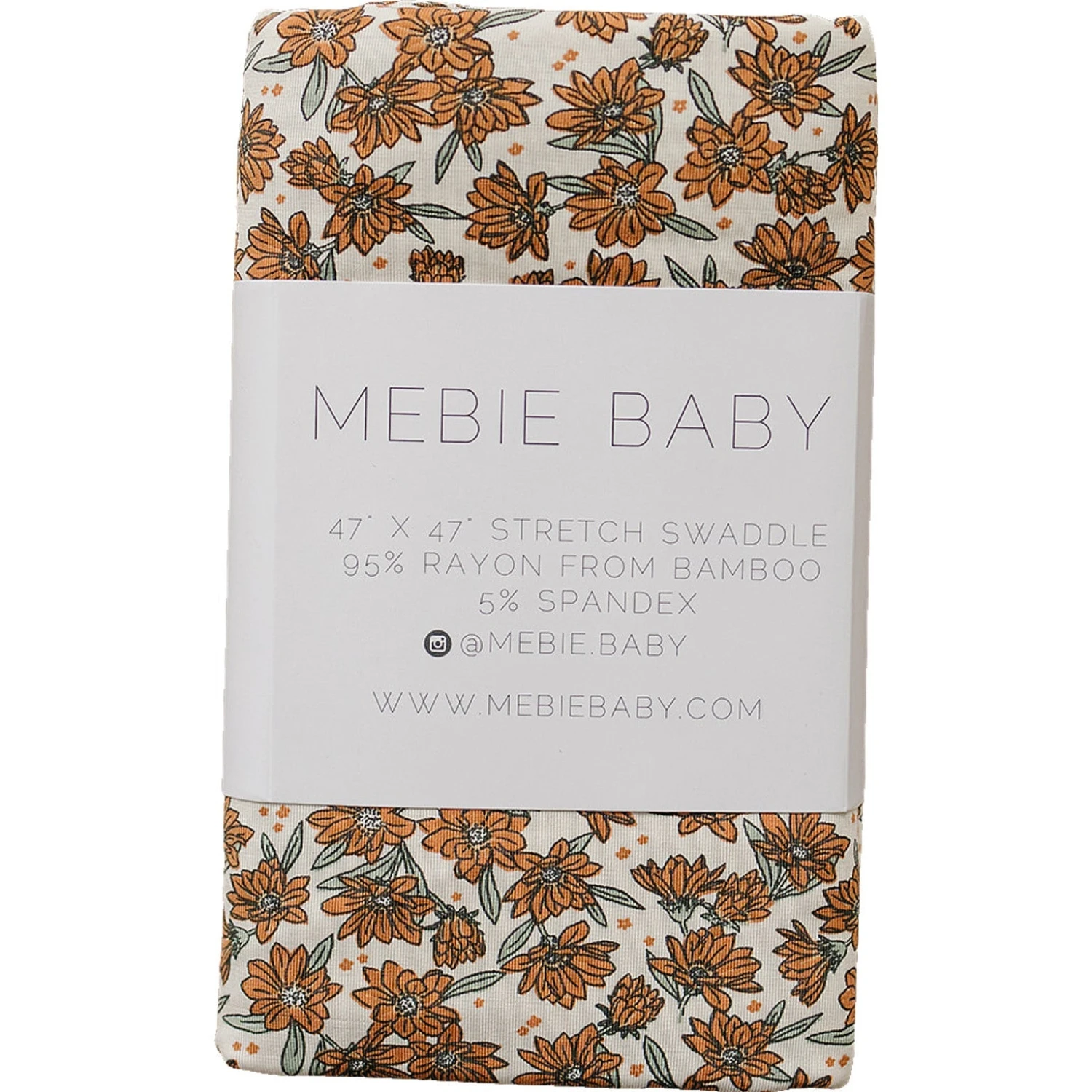 Cream Magnolia Bamboo Stretch Swaddle - Image 3