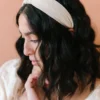 Champagne Pleated Hard Headband